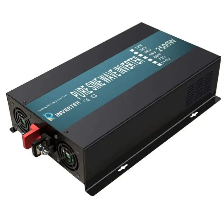 RBP-2500W, Tiszta szinuszhullámú inverter 12 V-ról 220 V-ra, fekete