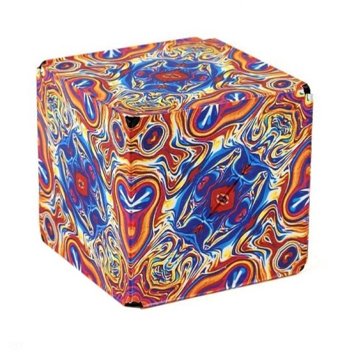 Cub Magnetic, Geometrica, Anti-stres, Puzzle 3D, 72 de forme, Multicolor