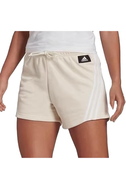 Pantaloni scurti sport dama Adidas, bumbac/poliester, bej, XS INTL