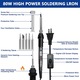 Pistol de lipit BOMSTOM, 80W, LCD, temperatura ajustabila 180-500, negru