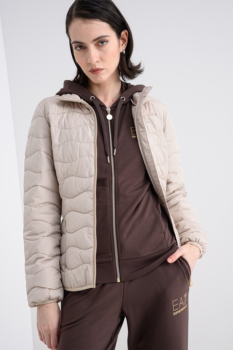 EA7, Geaca usoara matlasata, Alb fildes