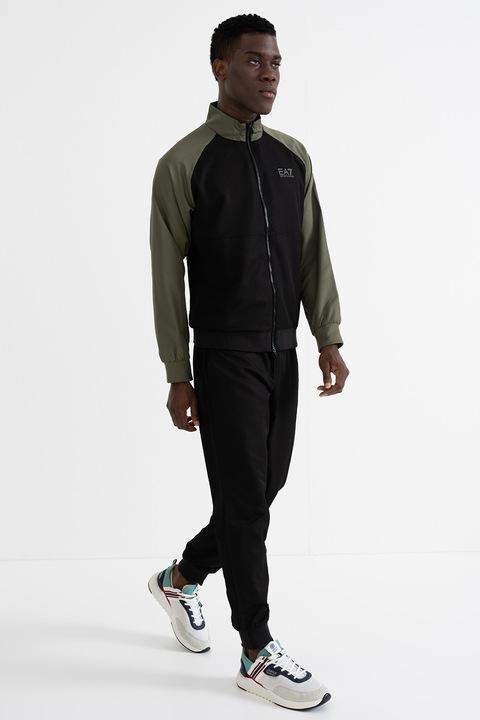 EA7, Trening cu logo, Negru/Verde sparanghel