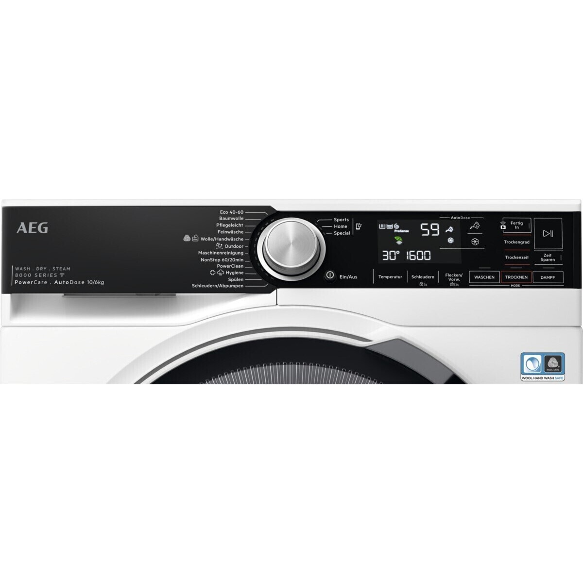 Masina de spalat cu uscator LWR8D80600 AEG 10/6 kg, 1600 U