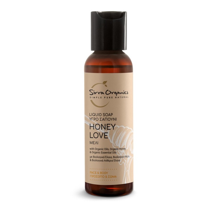 Течен сапун Sirra Organics Honey Love с мед, 60 мл