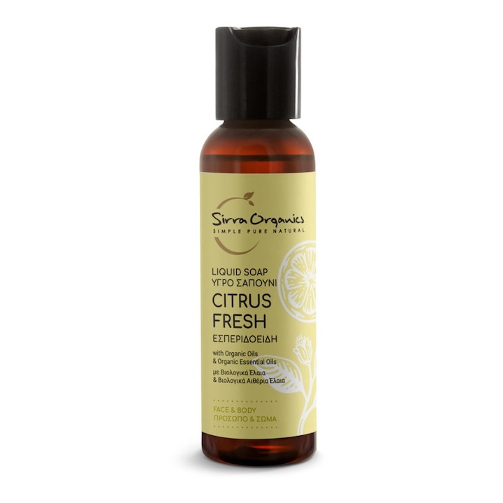 Течен сапун Sirra Organics Citrus Fresh с цитрус, 60 мл