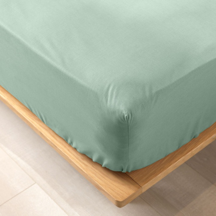 Biolina organikus pamut dupla lepedő, 140 x 190 cm - mentolos