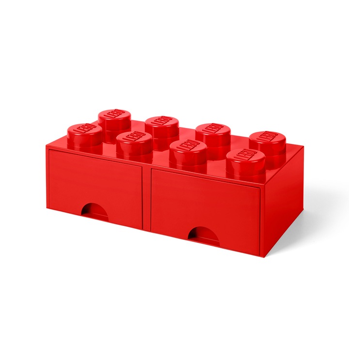 Cutie de depozitare in forma de caramida LEGO®, Rosu, 4006