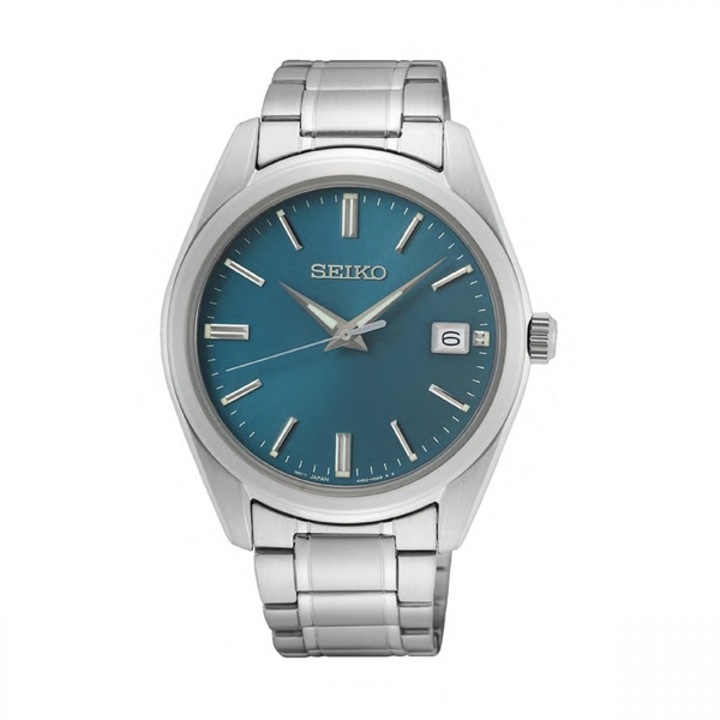 Мъжки часовник Seiko, SUR525P1, Кварцов, Сребрист