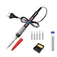 Kit pistol de lipit, display LED, 5 capete de lipit, putere 90W, temepratura ajustabila, lipire componente electronice, Temperatura 180-500°, Grey Black