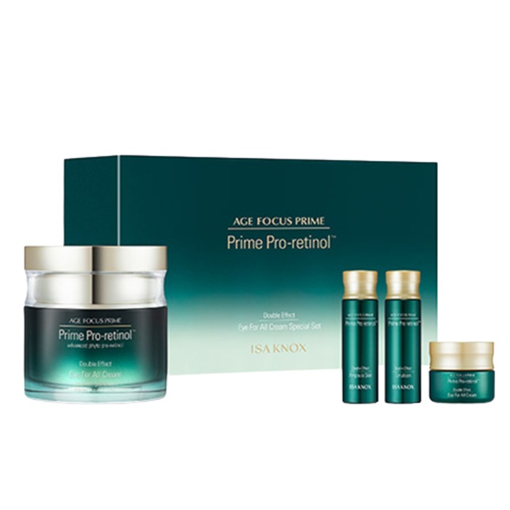 Isa Knox Age Focus Prime Double Effect Eye for All Cream Csomag (szemkörnyék krém 50ml, arctonik mini 20ml, emulzió mini 20ml, szemkörnyék krém mini 10ml)