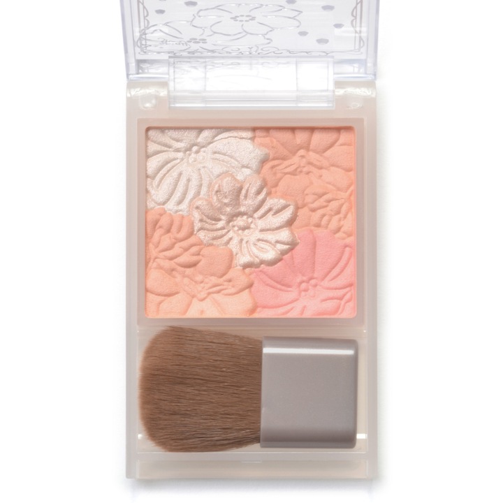 Палитра ружове Canmake Glow Fleur Cheeks (тип смес) B01 Cotton Coral 5.4g