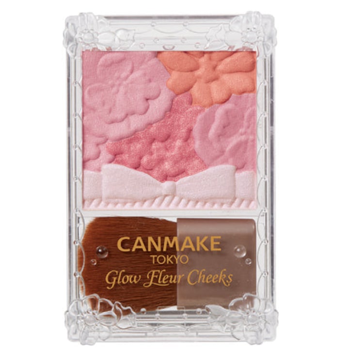 Палитра ружове Canmake Glow Fleur Cheeks Blush 01 Peach Fleur 5.4g