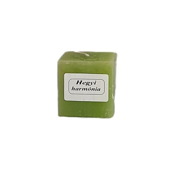 Öntött illatos kocka gyertya 50 mm, 1 darab, hegyi harmónia
