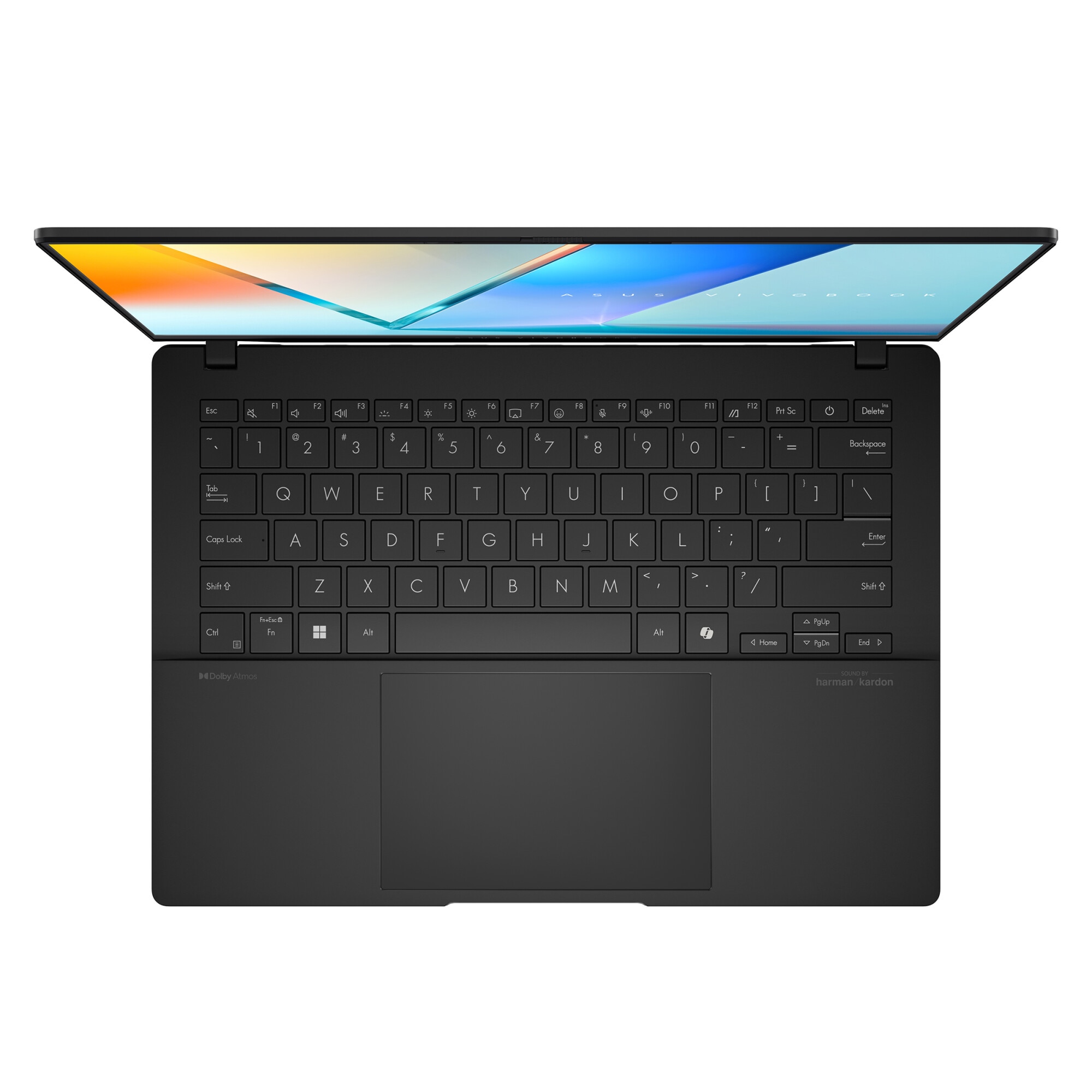 Laptop ASUS Vivobook S14 M5406KA cu procesor AMD Ryzen AI 7 350 pana la 5.0GHz, 14'', WUXGA, OLED, 24GB LPDDR5X RAM, 1TB SSD, AMD Radeon Graphics, No OS, Neutral Black