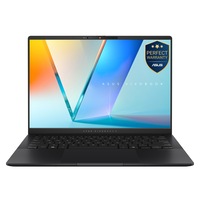 Laptop ASUS Vivobook S14 M5406KA cu procesor AMD Ryzen AI 7 350 pana la 5.0GHz, 14'', 3K, OLED, 120Hz, 24GB LPDDR5X RAM, 1TB SSD, AMD Radeon Graphics, No OS, Neutral Black