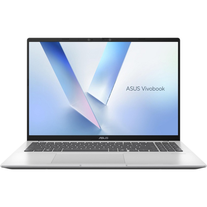 ASUS Vivobook 16 X1607QA laptop, Snapdragon X X1 26 100 processzorral, akár 2,97 GHz-ig, 16'', WUXGA, IPS, 16 GB LPDDR5X RAM, 1 TB SSD, Qualcomm Adreno GPU, Windows 11 Home, ezüst