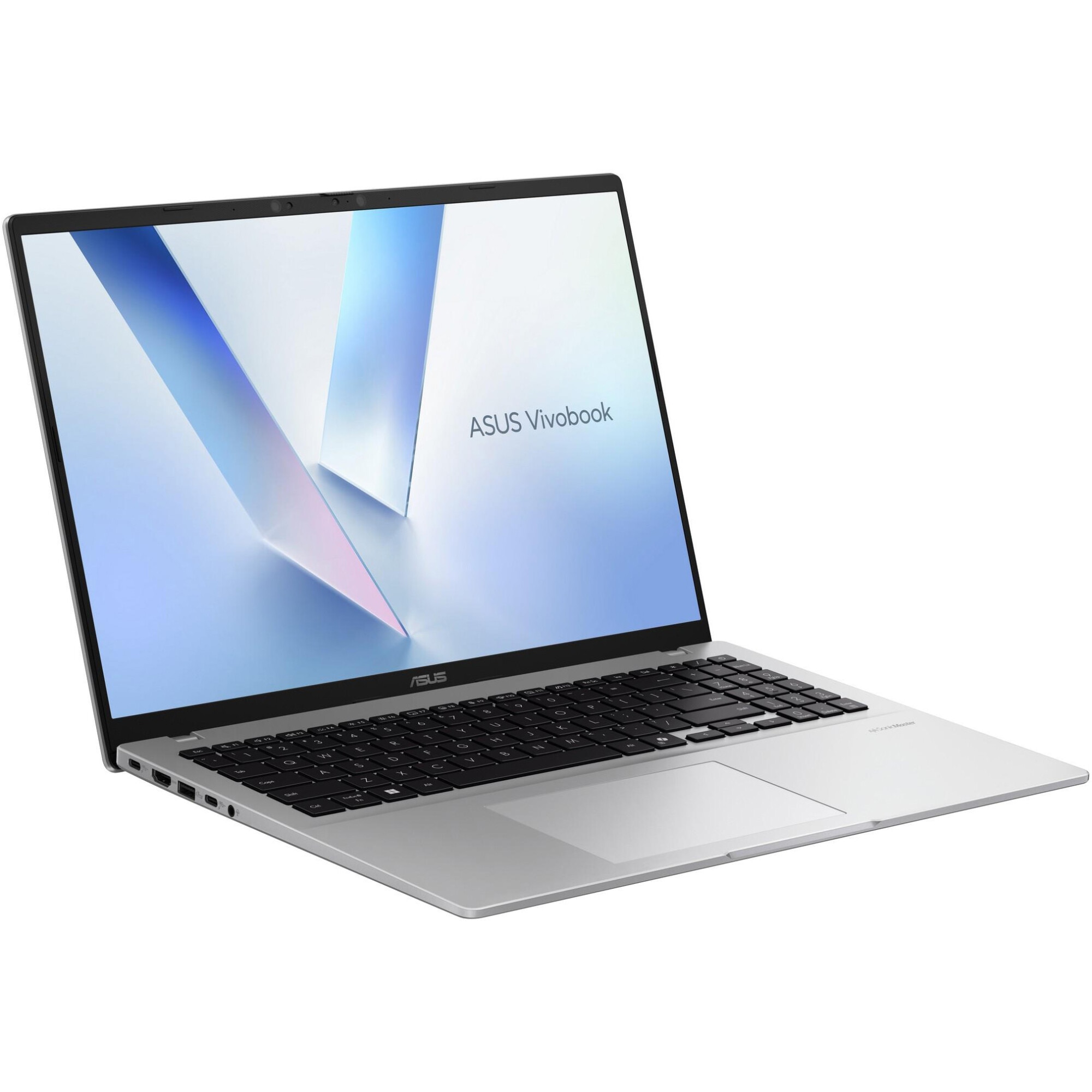 Laptop ASUS Vivobook 16 X1607QA cu procesor Snapdragon X X1 26 100 pana la 2.97GHz, 16'', WUXGA, IPS, 16GB LPDDR5X RAM, 1TB SSD, Qualcomm Adreno GPU, Windows 11 Home, Cool Silver