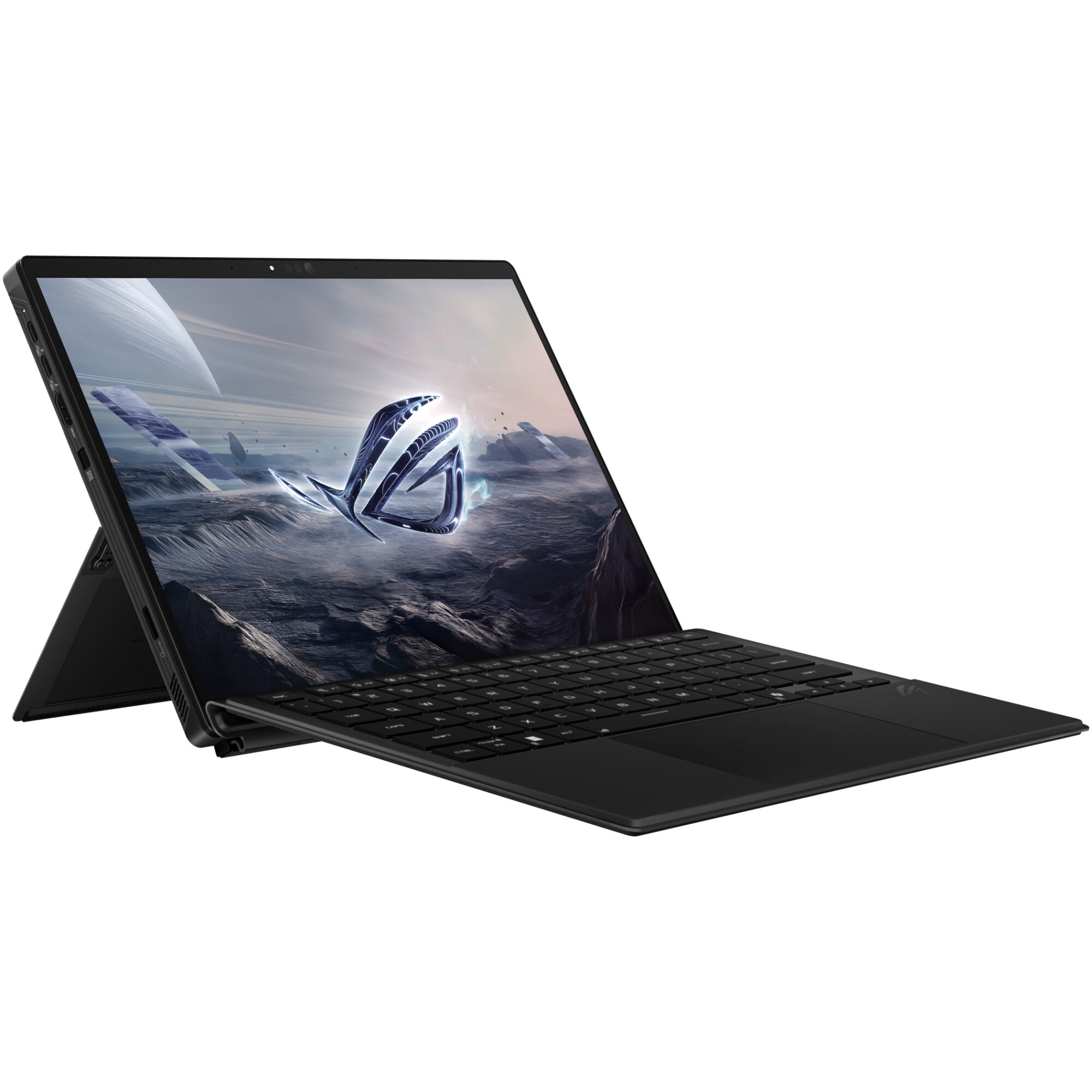 Laptop Gaming ASUS ROG Flow Z13 GZ302EA cu procesor AMD Ryzen AI MAX+ 395 pana la 5.1GHz, 13.4'', 2.5K, WQXGA, IPS, 180Hz, Touch, 32GB LPDDR5X RAM, 1TB SSD, Radeon 8060S Graphics, Windows 11 Pro, Off Black