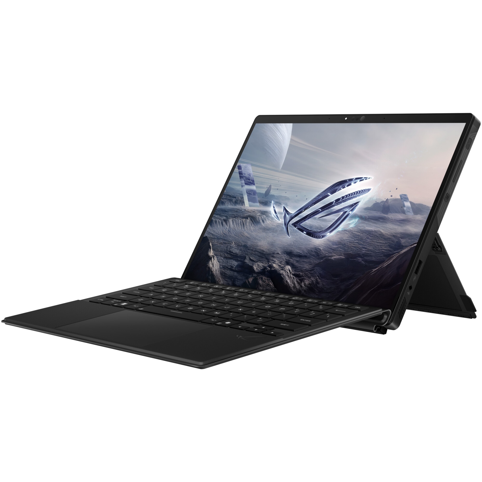 Laptop Gaming ASUS ROG Flow Z13 GZ302EA cu procesor AMD Ryzen AI MAX+ 395 pana la 5.1GHz, 13.4'', 2.5K, WQXGA, IPS, 180Hz, Touch, 32GB LPDDR5X RAM, 1TB SSD, Radeon 8060S Graphics, Windows 11 Pro, Off Black