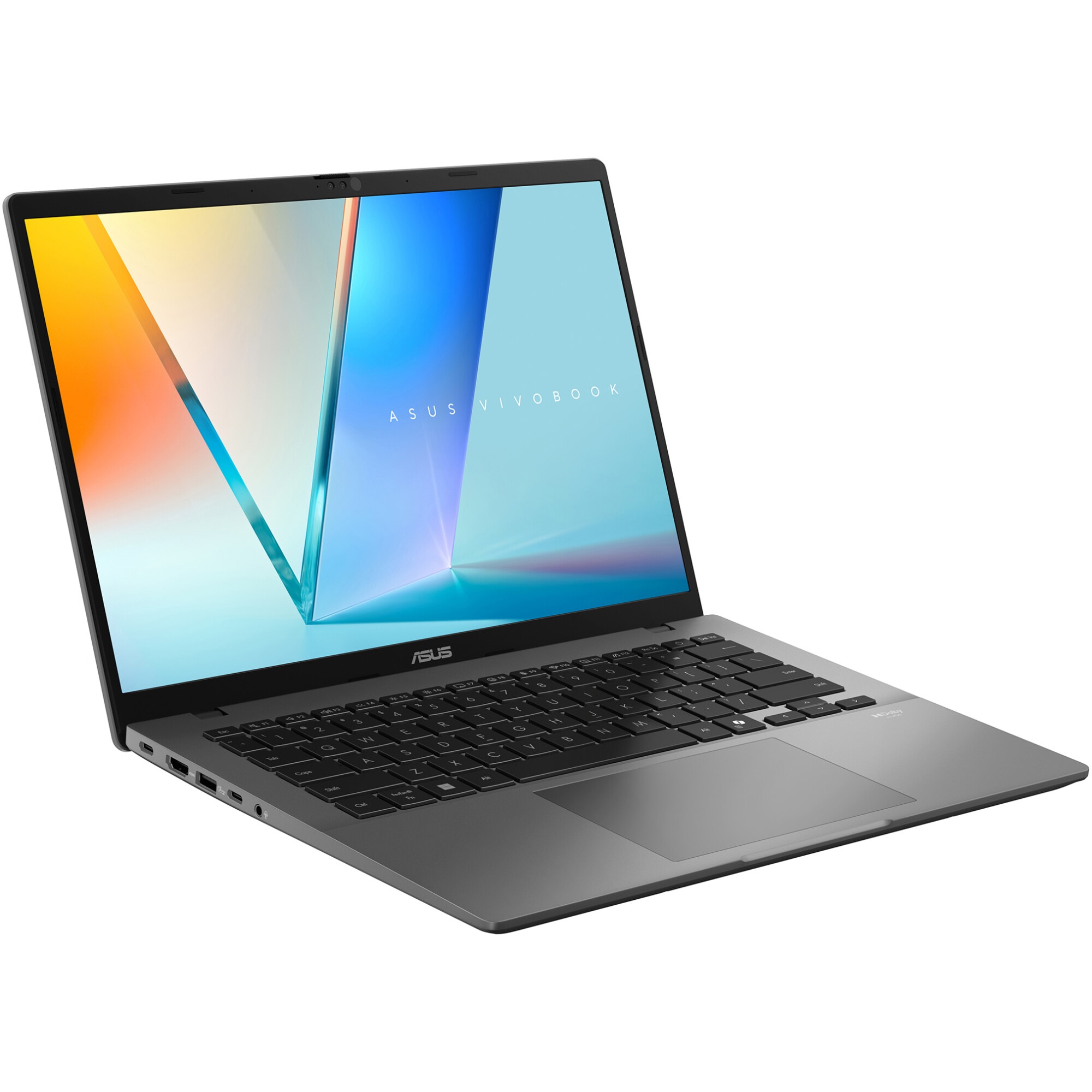 Laptop ASUS Vivobook S14 S3407VA cu procesor Intel Core i5-13420H pana la 4.6GHz, 14'', WUXGA, IPS, 16GB DDR5 RAM, 1TB SSD, Intel UHD Graphics, No OS, Matte Gray