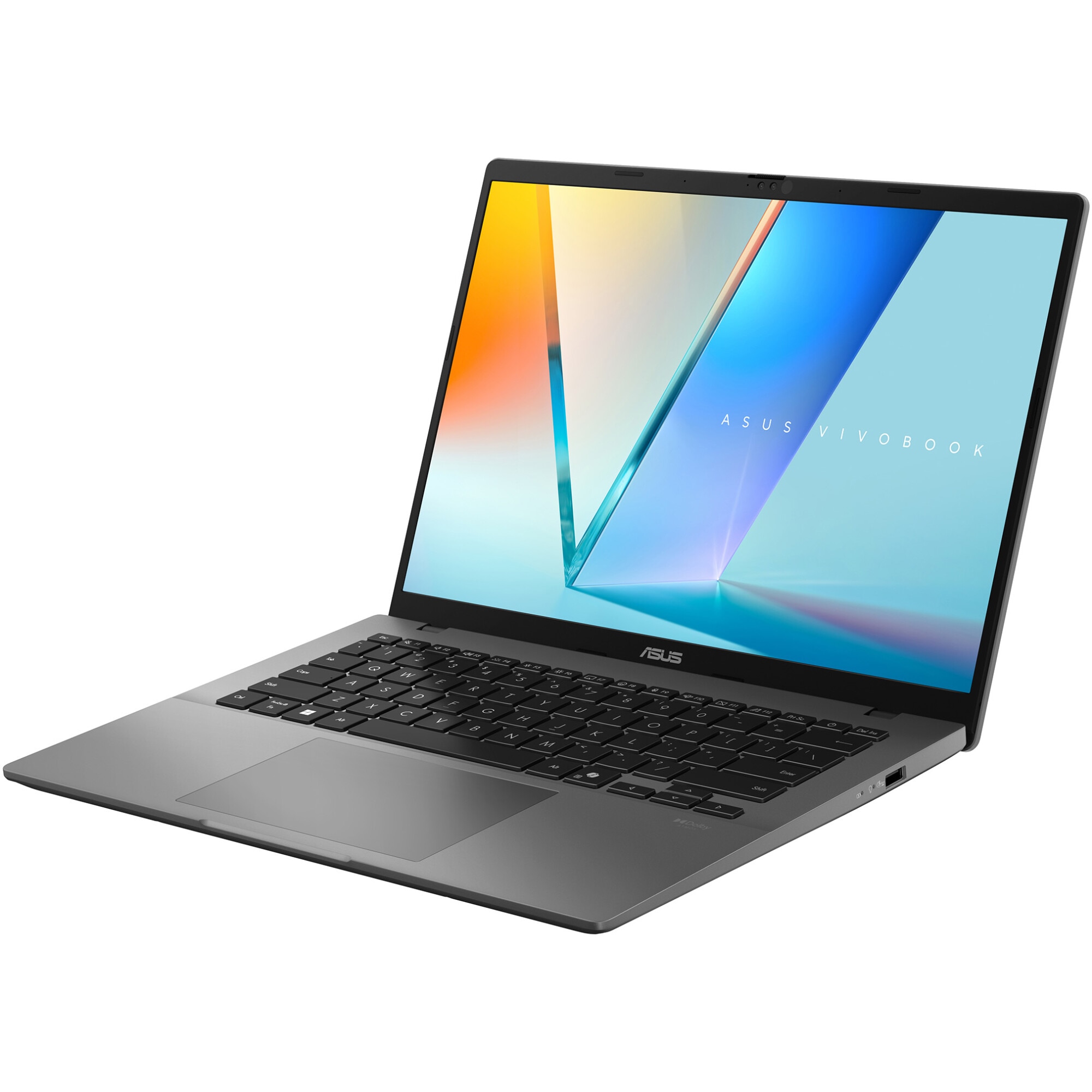 Laptop ASUS Vivobook S14 S3407VA cu procesor Intel Core i5-13420H pana la 4.6GHz, 14'', WUXGA, IPS, 16GB DDR5 RAM, 1TB SSD, Intel UHD Graphics, No OS, Matte Gray
