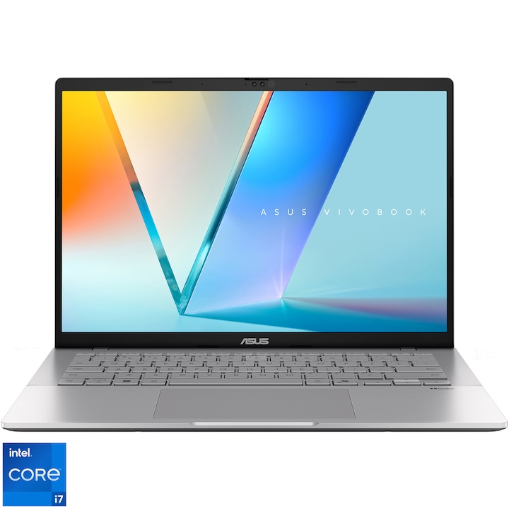 Laptop ASUS Vivobook S14 S3407VA cu procesor Intel Core i7-13620H pana la 4.9GHz, 14'', WUXGA, IPS, 16GB DDR5 RAM, 1TB SSD, Intel UHD Graphics, No OS, Cool Silver