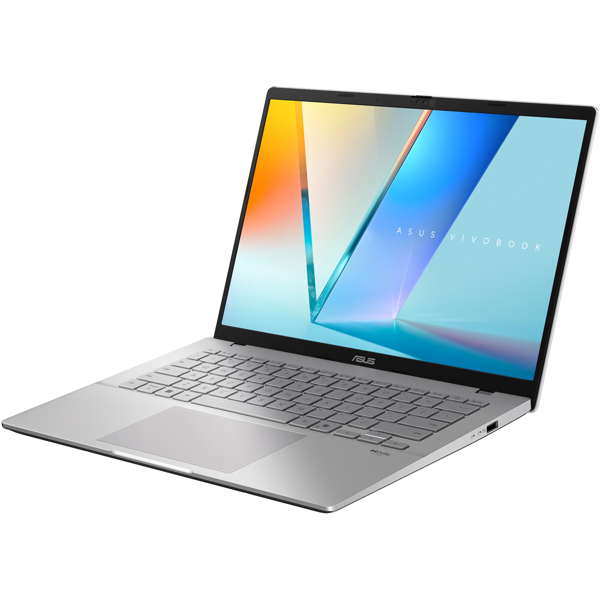 Laptop ASUS Vivobook S14 S3407VA cu procesor Intel Core i7-13620H pana la 4.9GHz, 14'', WUXGA, IPS, 16GB DDR5 RAM, 1TB SSD, Intel UHD Graphics, No OS, Cool Silver