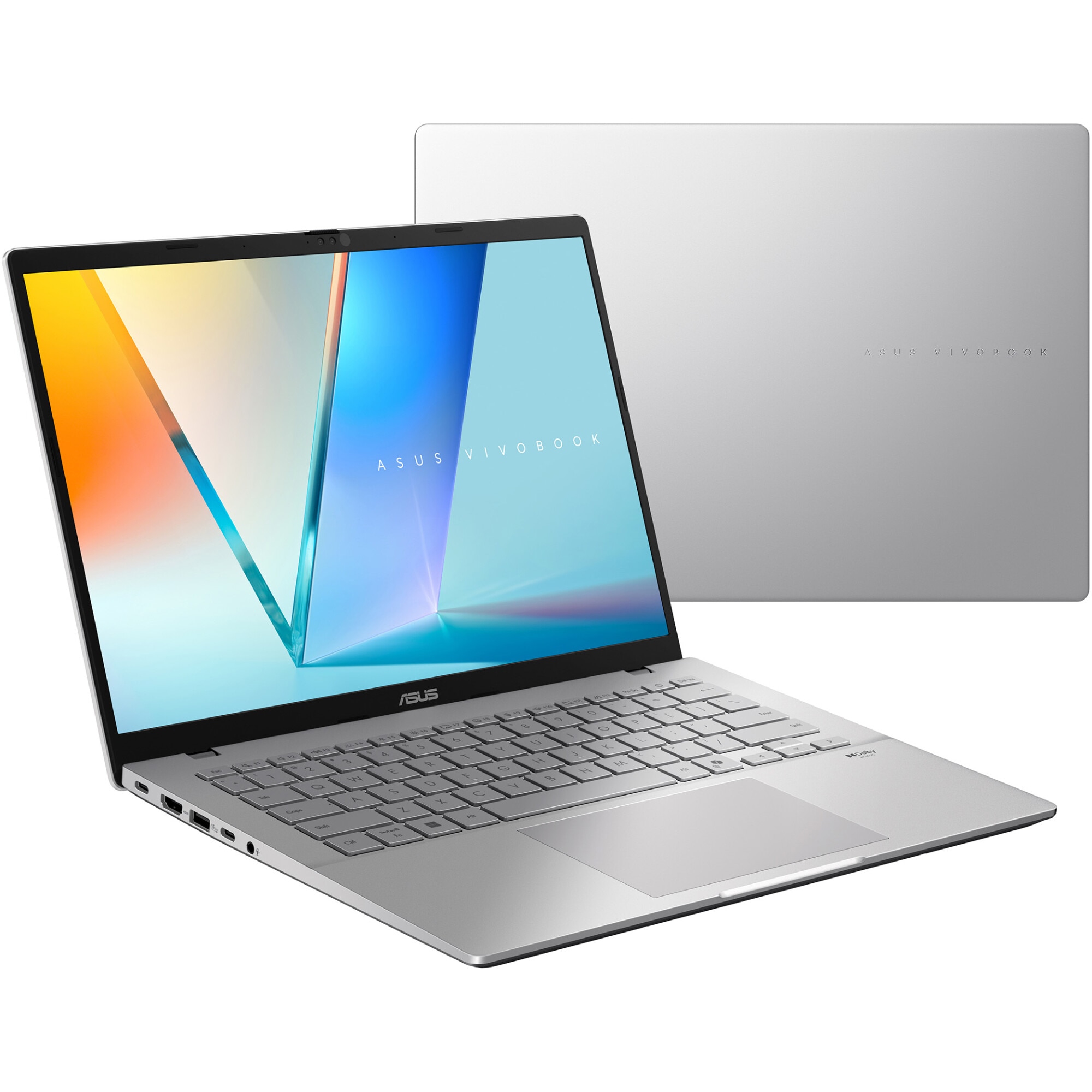 Laptop ASUS Vivobook S14 S3407VA cu procesor Intel Core i7-13620H pana la 4.9GHz, 14'', WUXGA, IPS, 16GB DDR5 RAM, 1TB SSD, Intel UHD Graphics, No OS, Cool Silver