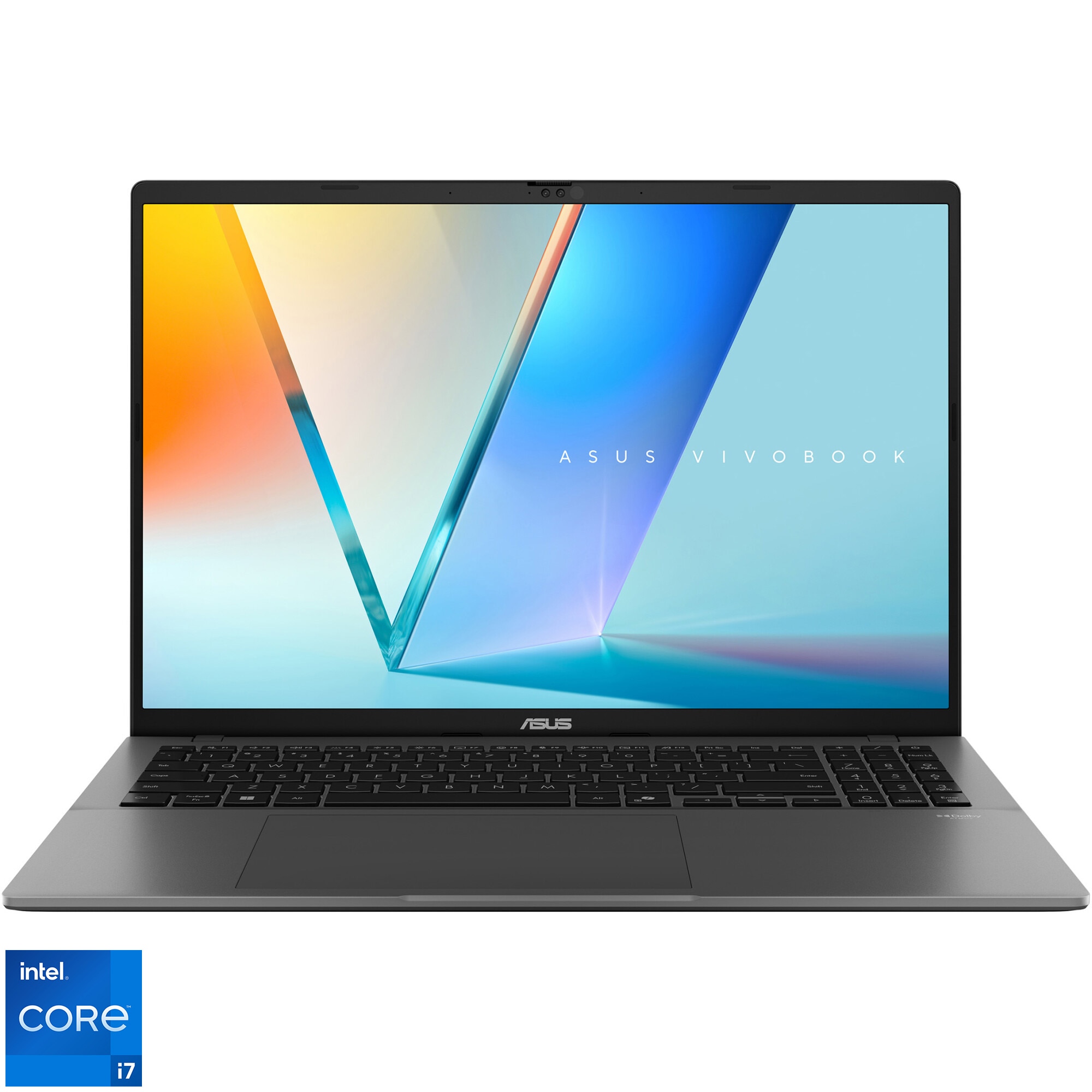 Laptop ASUS Vivobook S16 S3607VA cu procesor Intel Core i7-13620H pana la 4.9GHz, 16'', WUXGA, IPS, 144Hz, 16GB DDR5 RAM, 1TB SSD, Intel UHD Graphics, No OS, Matte Gray