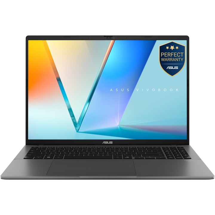 Лаптоп ASUS Vivobook S16 M3607HA, AMD Ryzen 5 220, 16'', WUXGA, IPS, 144Hz, 16GB DDR5 RAM, 1TB SSD, AMD Radeon Graphics, No OS, Matte Gray
