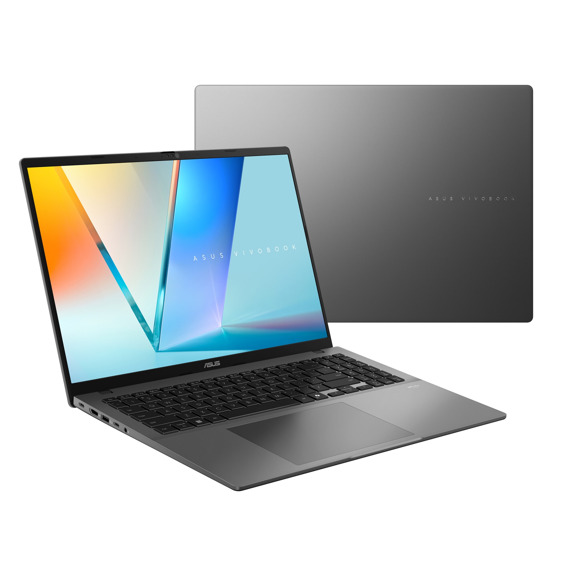 Laptop ASUS Vivobook S16 M3607GA cu procesor AMD Ryzen™ AI 7 445 pana la 4.60 GHz, 16'', WUXGA OLED, 32GB RAM, 1TB SSD, AMD Radeon 840M, Win 11 Home, Matte Gray
