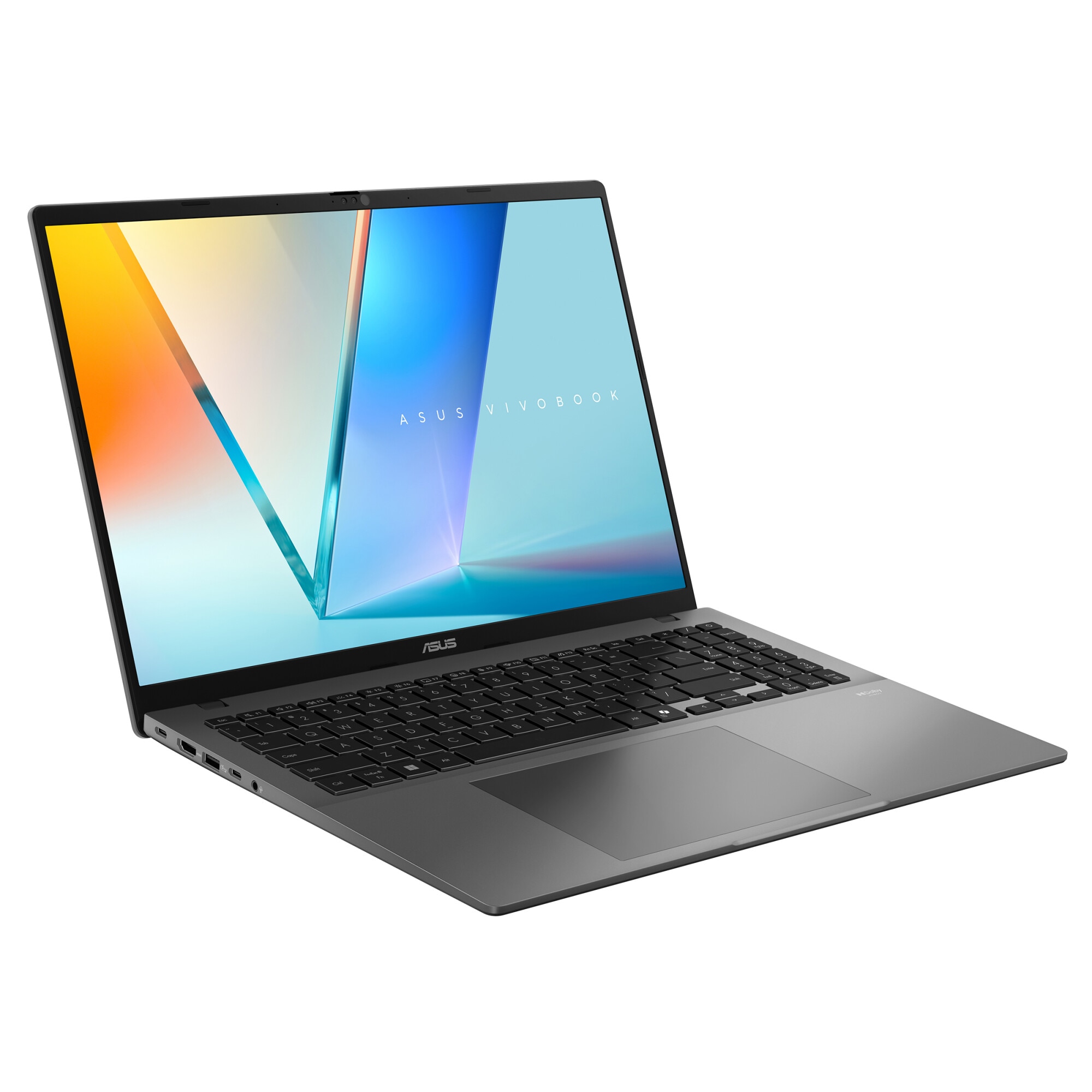 Laptop ASUS Vivobook S16 M3607GA cu procesor AMD Ryzen™ AI 7 445 pana la 4.60 GHz, 16'', WUXGA OLED, 32GB RAM, 1TB SSD, AMD Radeon 840M, Win 11 Home, Matte Gray