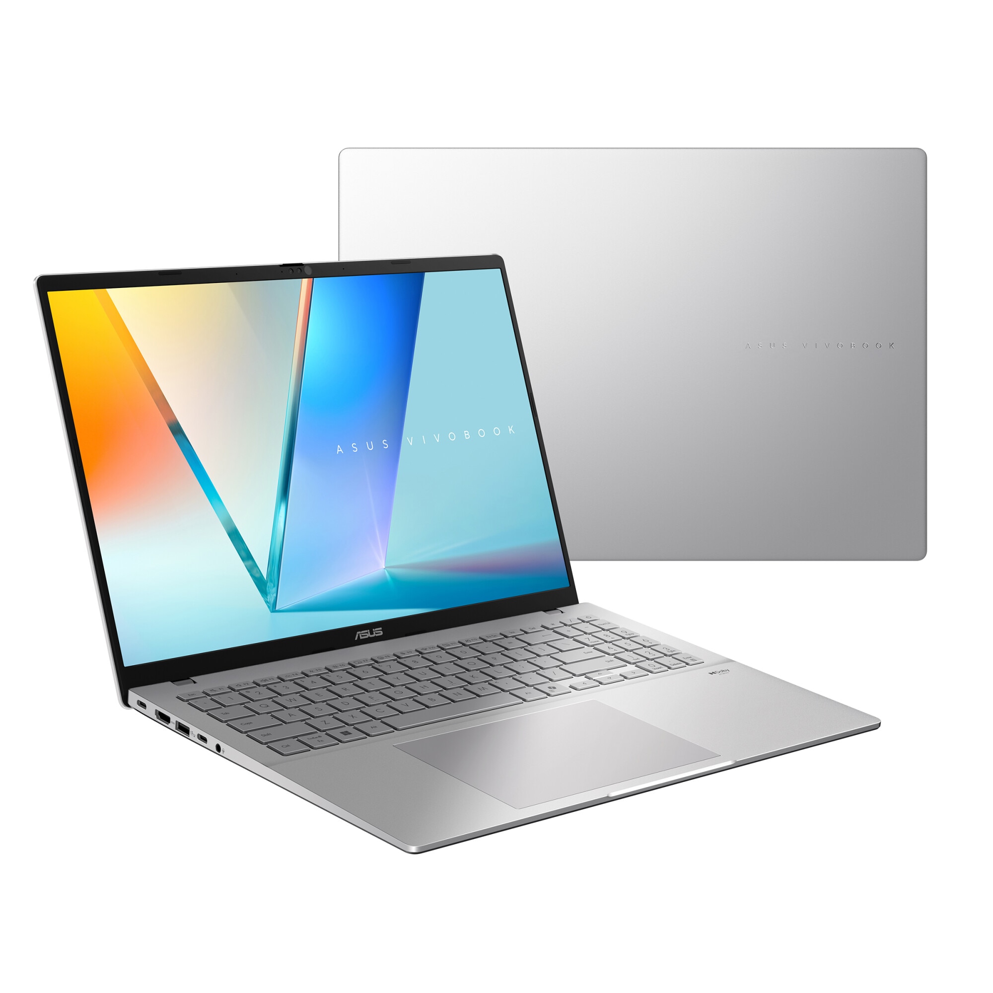 Laptop ASUS Vivobook S16 M3607HA cu procesor AMD Ryzen 5 220 pana la 4.9GHz, 16'', WUXGA, IPS, 144Hz, 16GB DDR5 RAM, 1TB SSD, AMD Radeon Graphics, No OS, Cool Silver