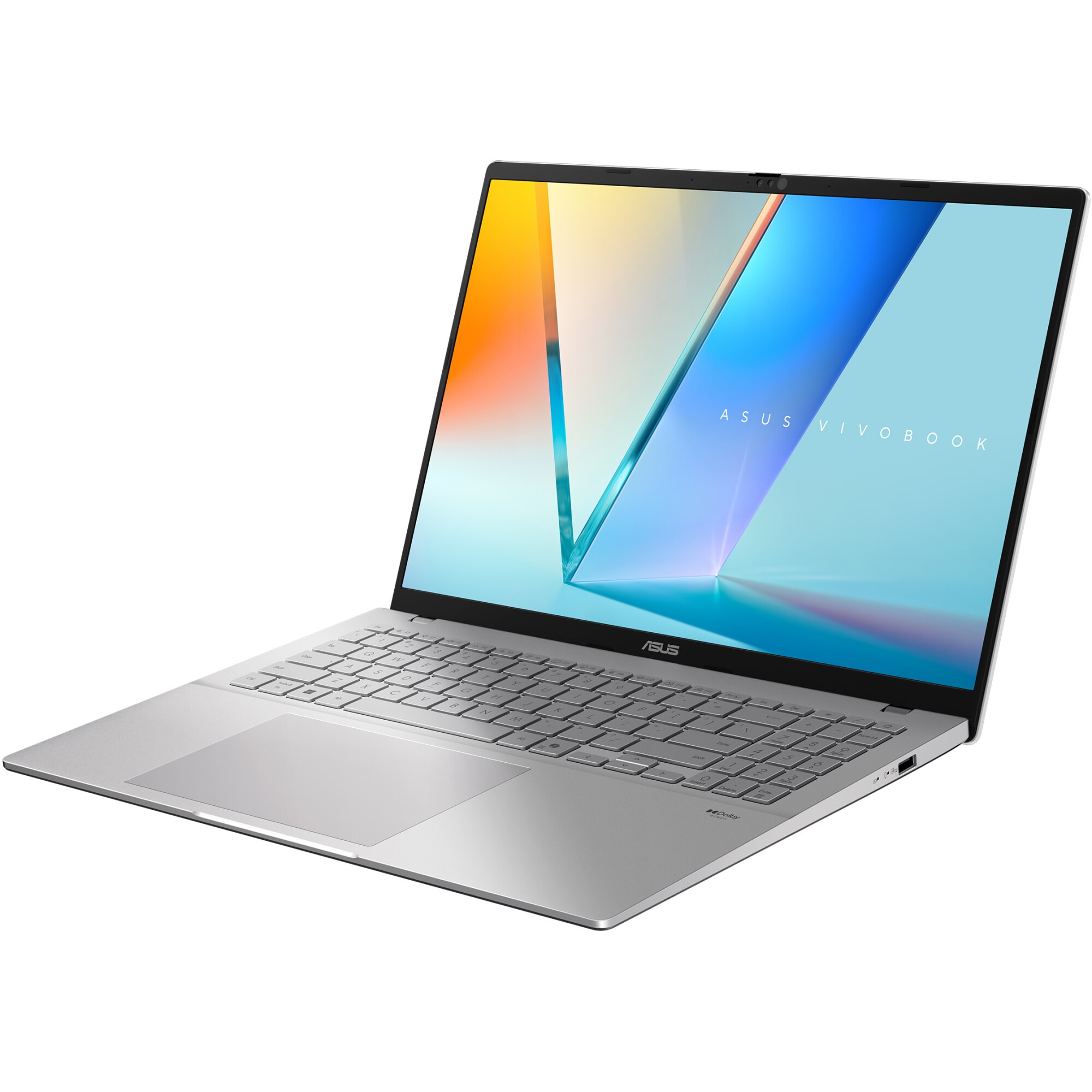 Laptop ASUS Vivobook S16 M3607HA cu procesor AMD Ryzen 5 220 pana la 4.9GHz, 16'', WUXGA, IPS, 144Hz, 16GB DDR5 RAM, 1TB SSD, AMD Radeon Graphics, No OS, Cool Silver