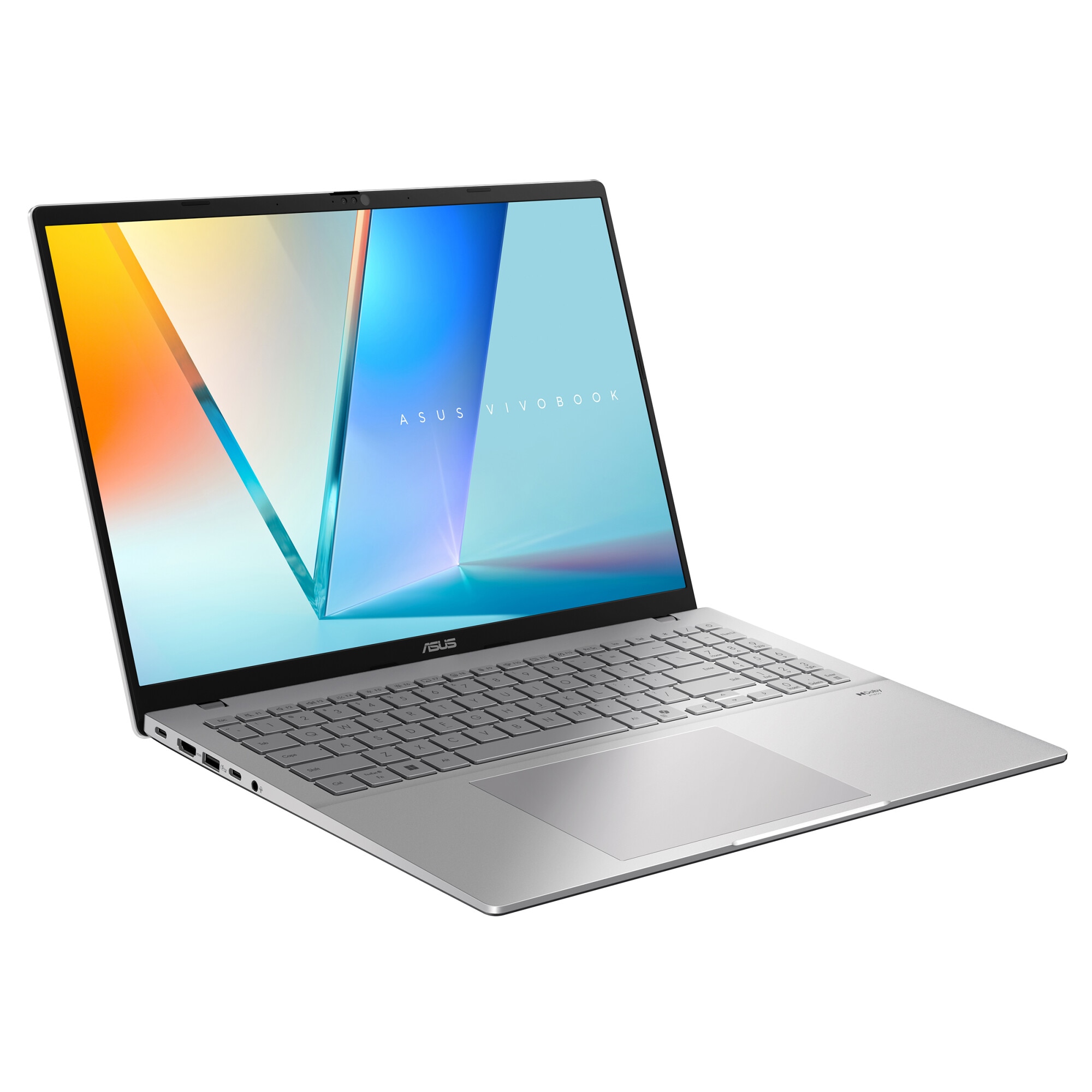 Laptop ASUS Vivobook S16 M3607HA cu procesor AMD Ryzen 5 220 pana la 4.9GHz, 16'', WUXGA, IPS, 144Hz, 16GB DDR5 RAM, 1TB SSD, AMD Radeon Graphics, No OS, Cool Silver