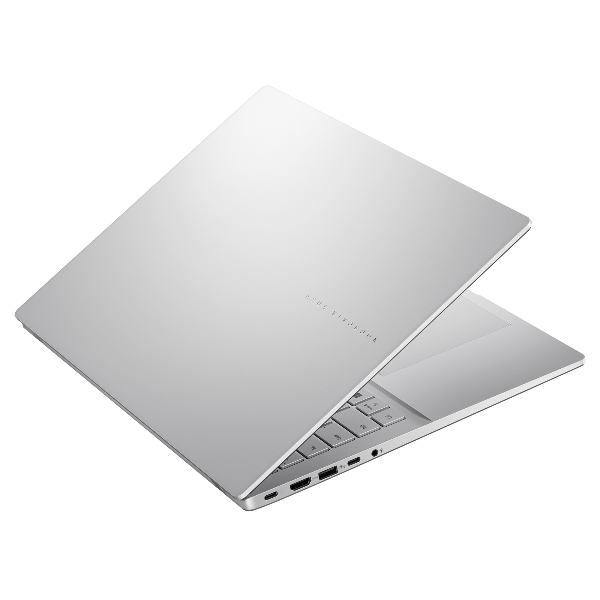 Laptop ASUS Vivobook S16 M3607HA cu procesor AMD Ryzen 5 220 pana la 4.9GHz, 16'', WUXGA, IPS, 144Hz, 16GB DDR5 RAM, 1TB SSD, AMD Radeon Graphics, No OS, Cool Silver