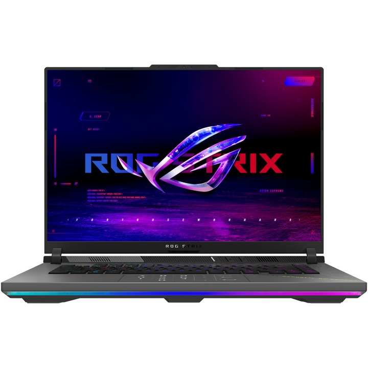 Лаптоп Gaming ASUS ROG Strix G16 G614FR, AMD Ryzen™ 9 9955HX, 16", 2.5K WQXGA, IPS, 240Hz, G-Sync, 16GB DDR5, 1TB SSD, GeForce RTX™ 5070 Ti 12GB GDDR7, No OS, Volt Green