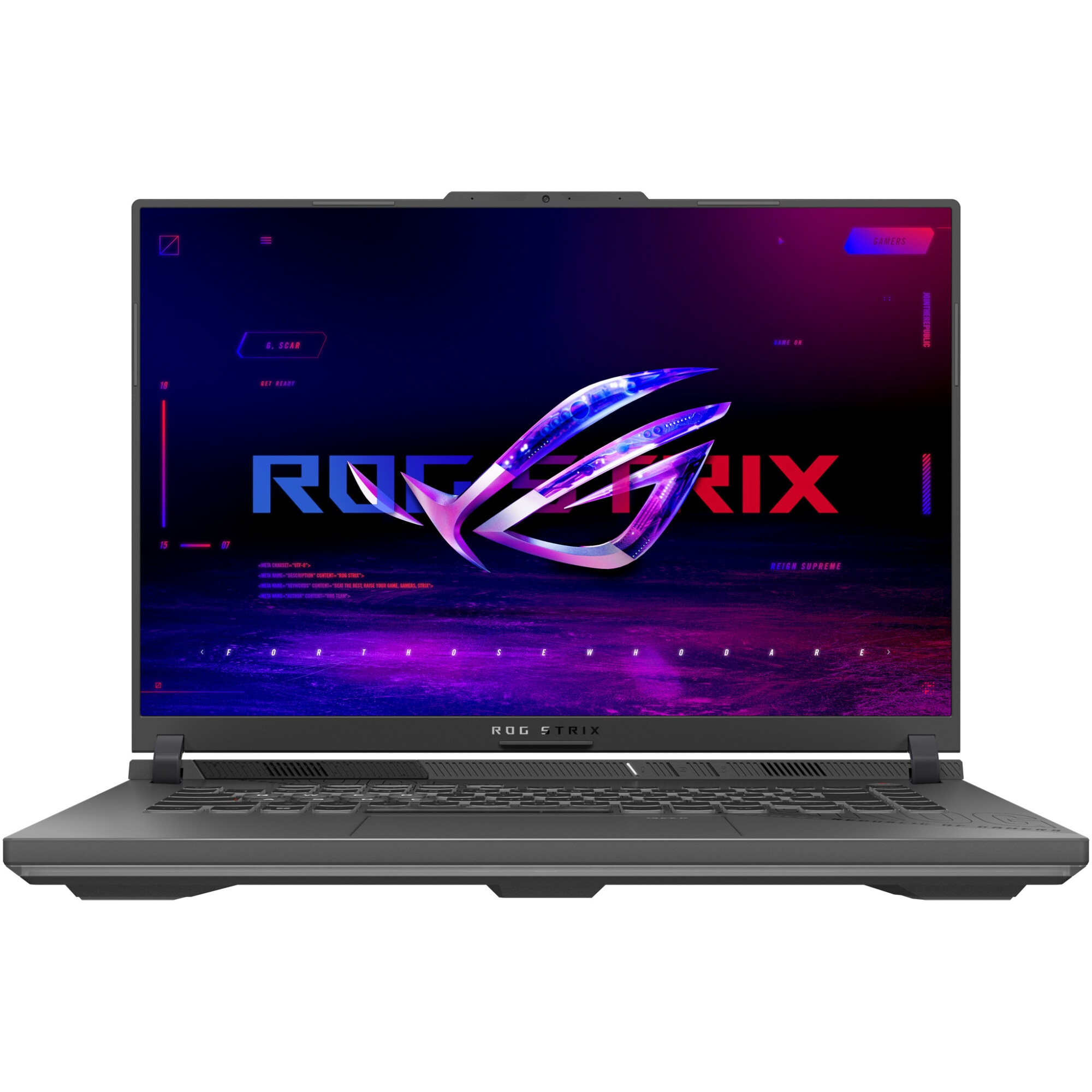 Laptop Gaming ASUS ROG Strix G16 cu procesor AMD Ryzen™ 9 9955HX pana la 5.4GHz, 16'', Full HD+, WUXGA, 165Hz, IPS, 32GB DDR5 RAM, 1TB SSD, NVIDIA® GeForce RTX™ 5050 8GB GDDR7, No OS, Eclipse Gray