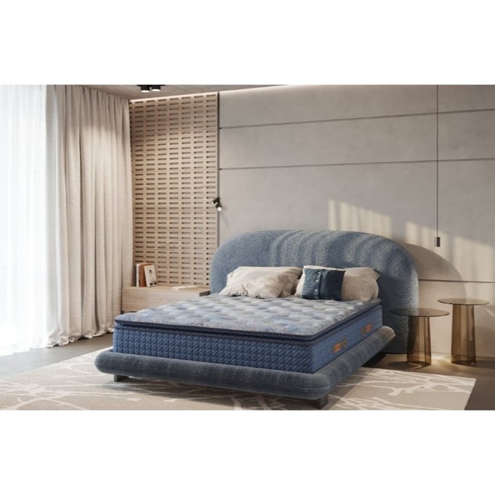 Saltea ortopedica Denim Pocket Geladi, 90 x 200 H36 cm, cu spuma si arcuri, fermitate medie