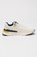 Lotto, Pantofi sport cu insertii din plasa Warta, Negru, Alb optic, Crem, 42