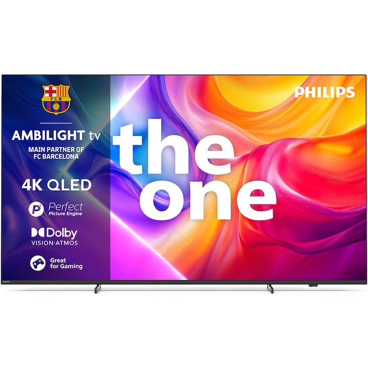 Philips 75PUS9010 AMBILIGHT QLED televízió, 189 cm, Smart TV, 4K Ultra HD, 100Hz, E energiaosztály (2025-ös modell)