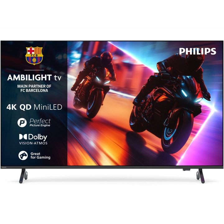 Philips 55MLED920 AMBILIGHT QD-MiniLED televízió, 139 cm, Smart TV, 4K Ultra HD, 100 Hz, F energiaosztály (2025-ös modell)