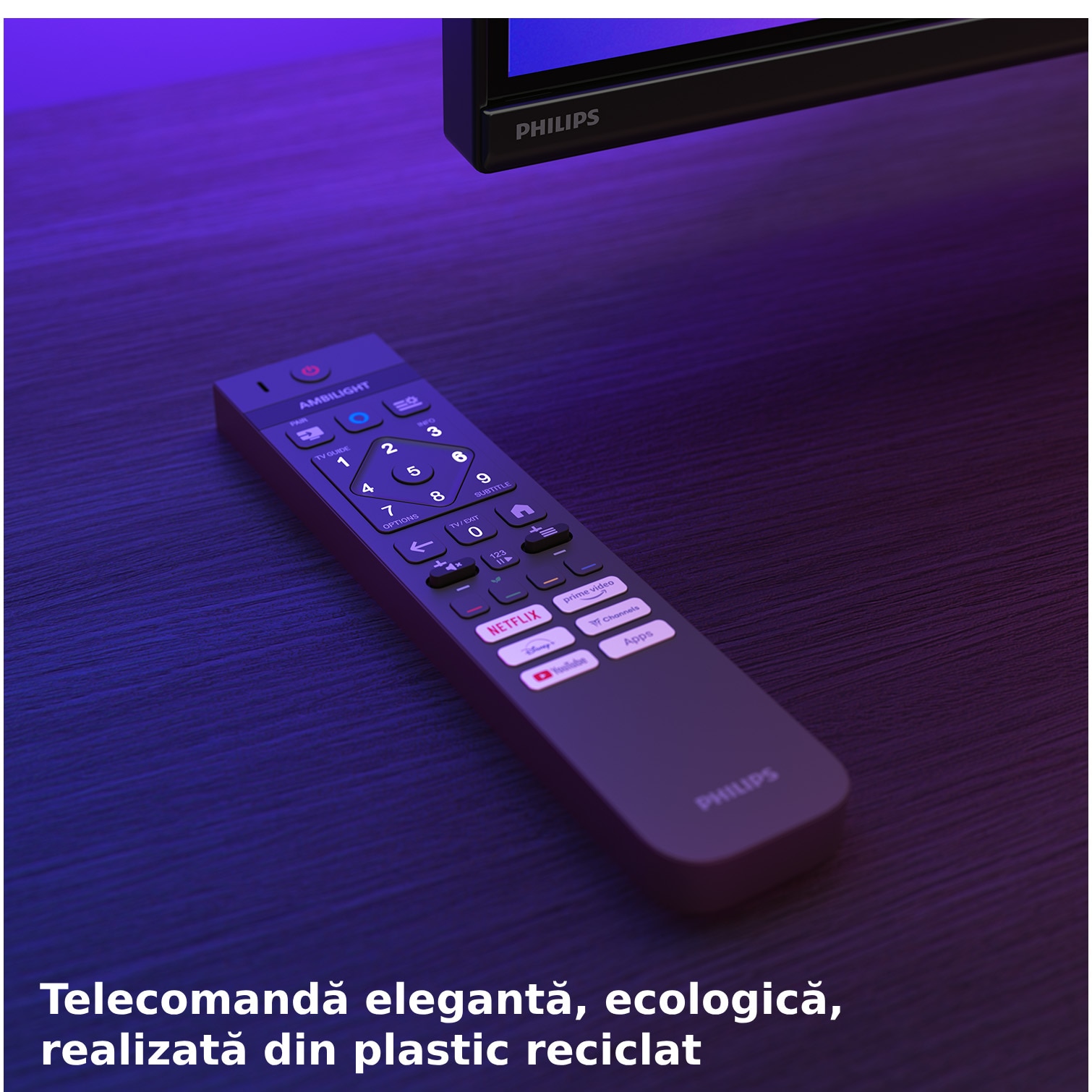 Televizor Philips AMBILIGHT tv QD-MiniLED 65MLED920, 164 cm, Smart TV, 4K Ultra HD, 100 Hz, Clasa F (Model 2025)