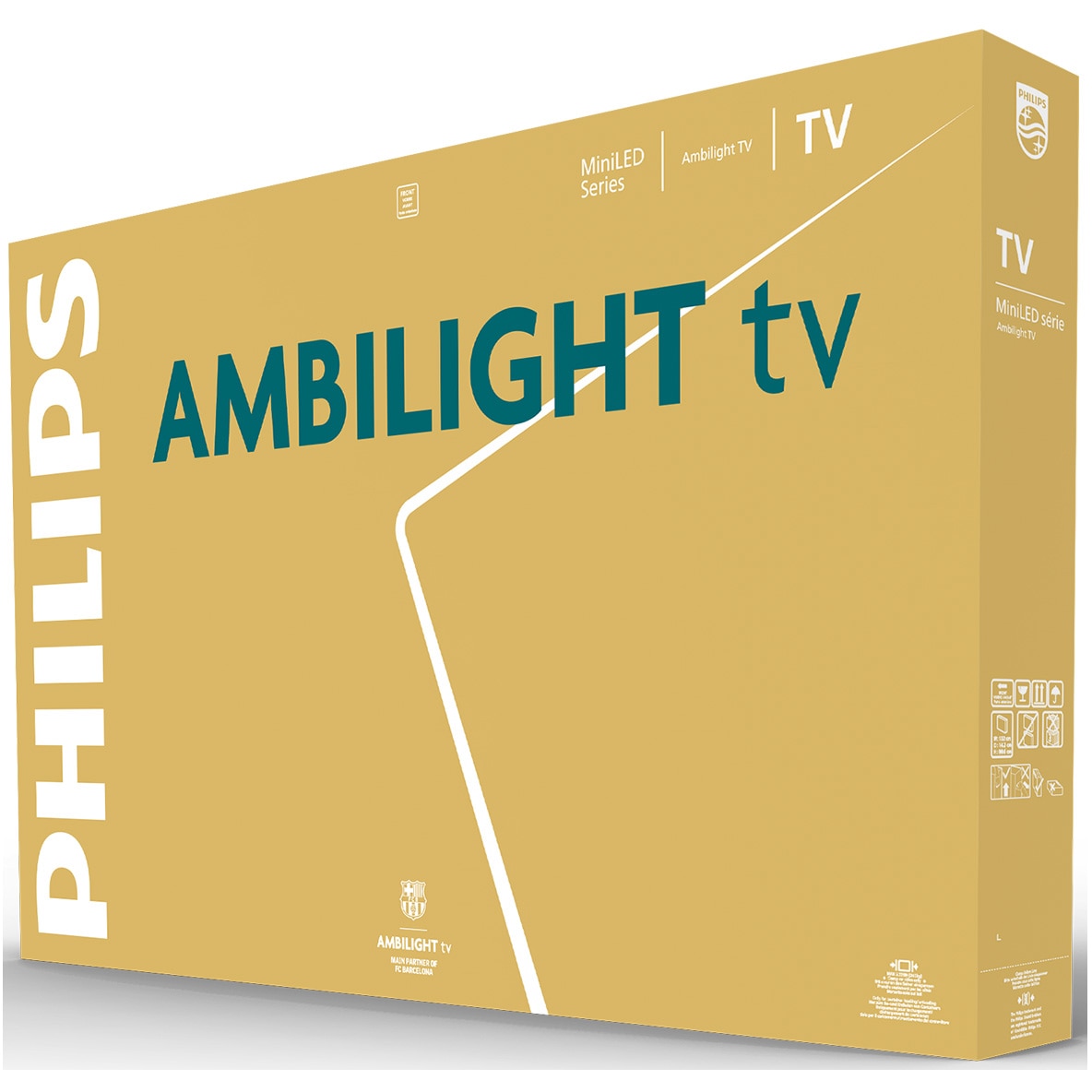 Televizor Philips AMBILIGHT tv QD-MiniLED 65MLED920, 164 cm, Smart TV, 4K Ultra HD, 100 Hz, Clasa F (Model 2025)
