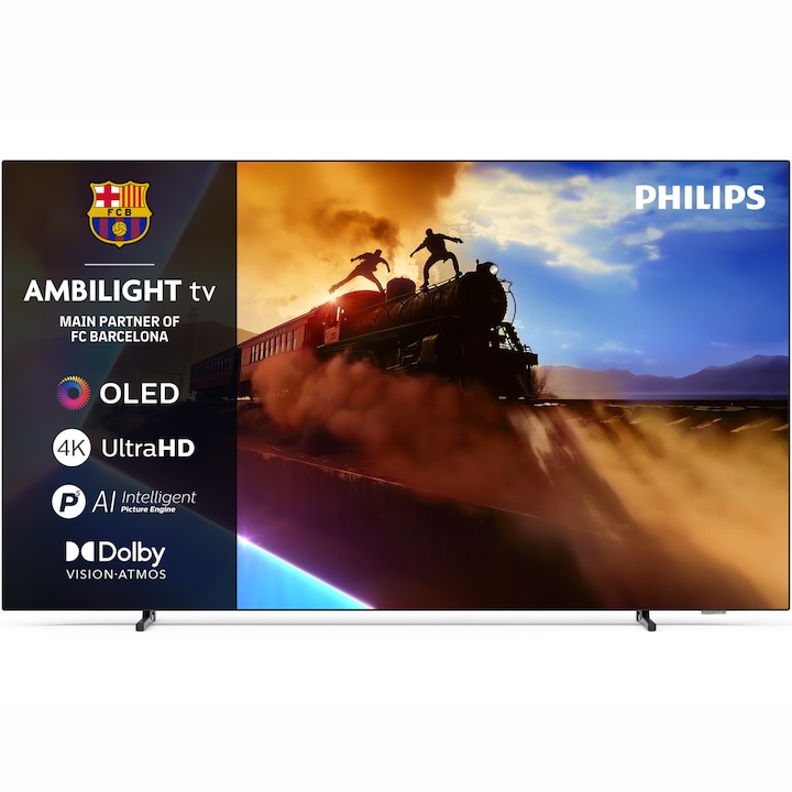 Philips 55OLED770 AMBILIGHT OLED televízió, 139 cm, Smart TV, 4K Ultra HD, 100 Hz, F energiaosztály (2025-ös modell)