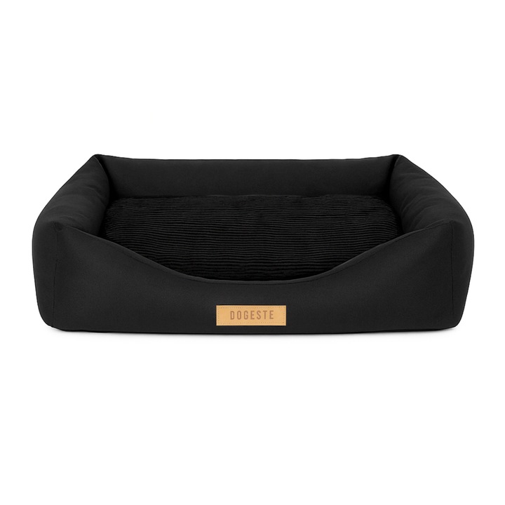 Pat ortopedic pentru caini de talie mare - lavabil - Negru XXL 100x82 cm