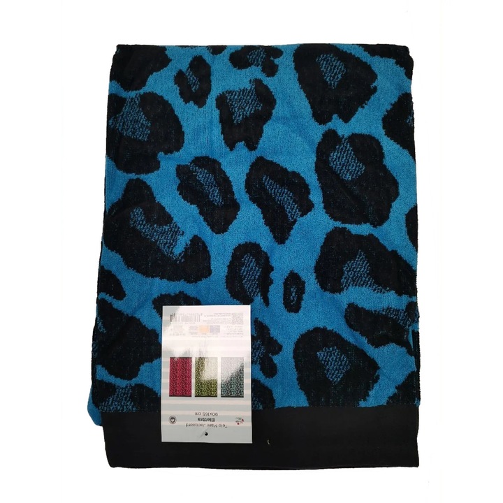 Prosop de plaja 90x165 cm, 100% bumbac, 380 g/m2, Elettra, Telo Mare (Blue)
