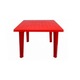 Set Masa patrata si 4 scaune, pentru gradina, culoare rosu, din plastic (polipropilena)135X82X75 cm