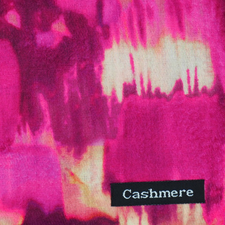 Дамски шал, Оноре, лилав, розов и бежов, 202 x 71 см, кашмир, градиентен модел