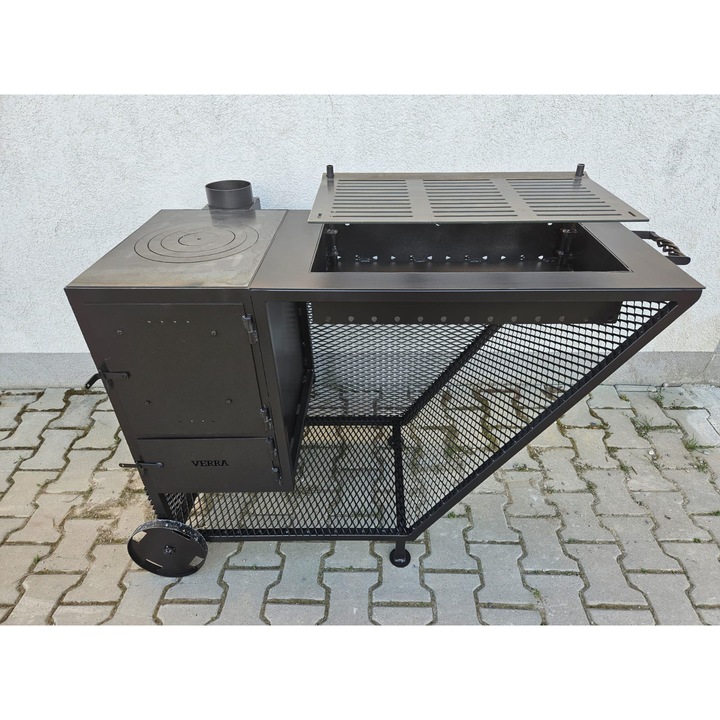 Gratar Muncitorul – ansamblu soba cu plita, grill si focar practic